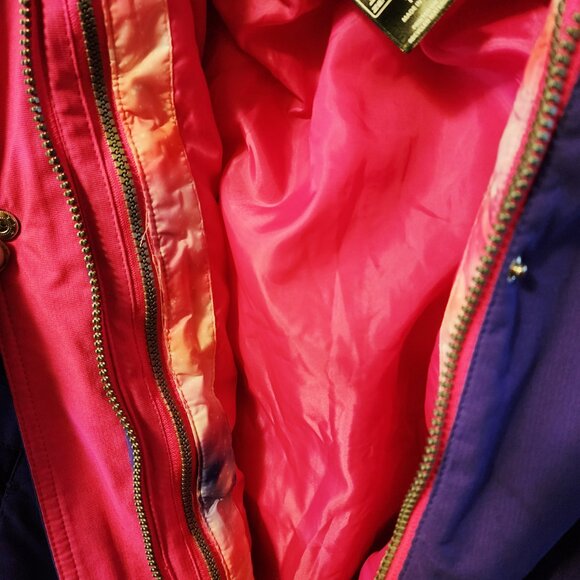 Girls Size 18 ZeroXposur Purple/Pink Removable Lining Zip Up Hooded Puffer Coat - Picture 9 of 12